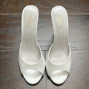 RAYE Cream Heels Elegant Slip-On Design